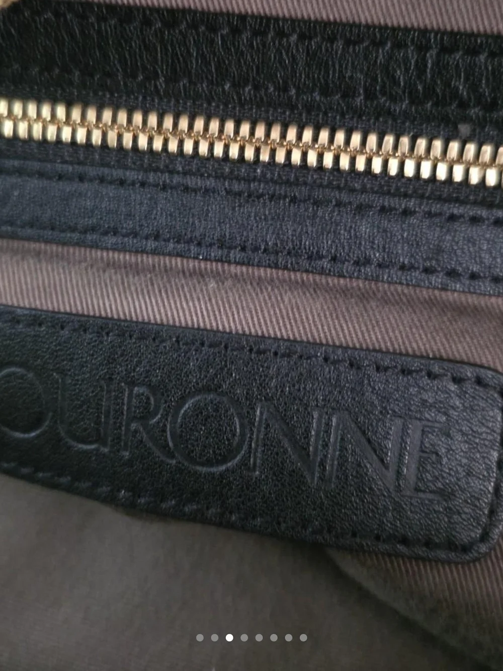 COURONNE Black Croc-Embossed Leather Bowler Tote Bag